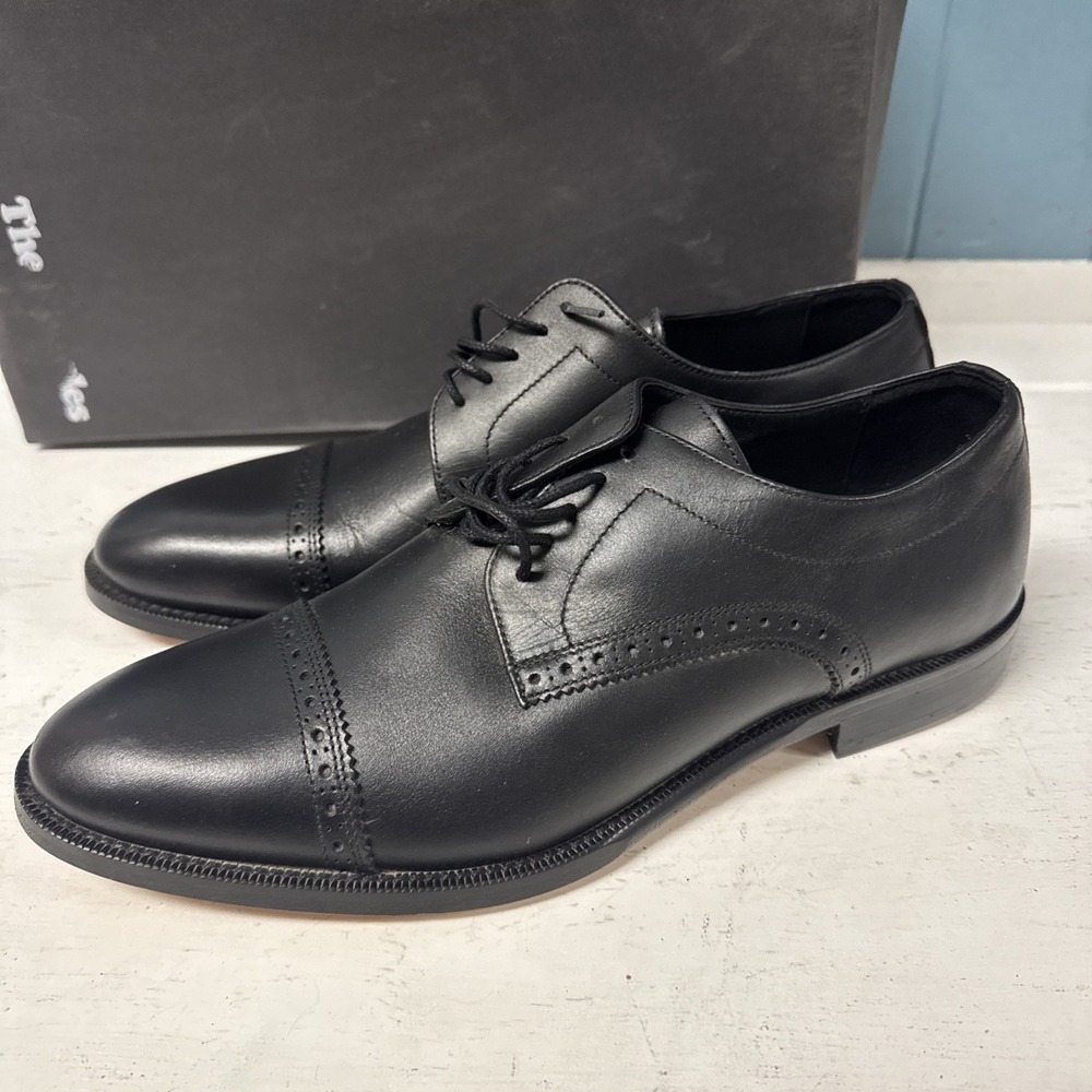 The Kooples Leather Black Oxford Lace Up Shoes EU 40 US 8 Men's Shoes $410‎